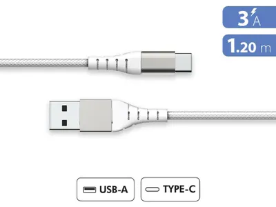 Image de Câble Renforcé USB A / USB C 3A 1.