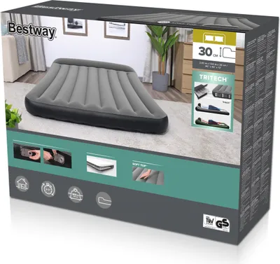 Image de Bestway® TriTech™ Aerolux matelas gonflable avec pompe électrique intégrée Double XL/Lo 203 x 152 x 30 cm
