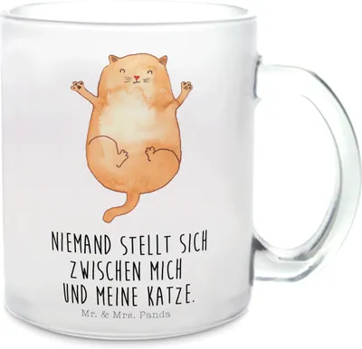 Produktbild von Mr. & Mrs. Panda Pott Katze Umarmen - Transparent - Geschenk, Teetasse, aus Glas, Liebe, Cat, Cats, Teeglas, Häferl, Katzen, Tee Tasse