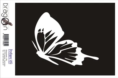 Produktbild von Aufkleber / Autoaufkleber - JDM / Die cut / Auto / OEM - Schmetterling - 150x120 mm schwarz - Heckscheibe / Heckscheibenaufkleber