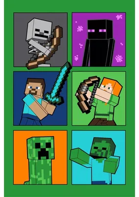 Immagine prodotto di Coperta in pile Minecraft - ritratti