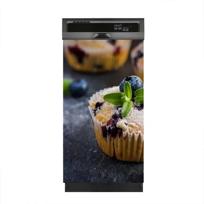 Produktbild von Magnete Dekorative 45x80 cm Küche Magnetmatte Spülmaschine - Blaubeer Muffins