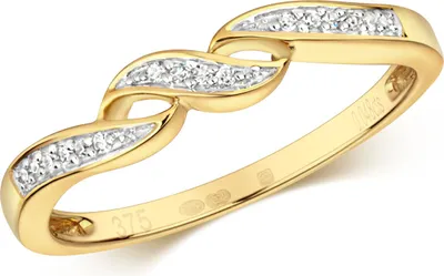 Produktbild von Funkelndes Feuer 9 Karat (375) Gold Damen - Diamant Ring Brillant-Schliff 0.05 Karat GH - SI, 58 (18.5); TRS318479KYRSQ
