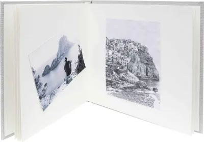 Produktbild von Deknudt Fotoalbum aus Leinen A66DF7, grau, 20 x 20 cm, 20 weiße Seiten