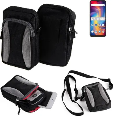 Produktbild von K-S-Trade Holster Schutz Hülle kompatibel mit UMIDIGI A13 Pro Handy Hülle Gürteltasche Umhängetasche mit Zusatzfach schwarz