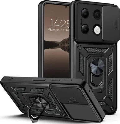 Produktbild von Armor Handyhülle für Xiaomi Redmi Note 13 Kameraschutz Handy Panzer Case Cover Schutzhülle Outdoor Farbe: Schwarz
