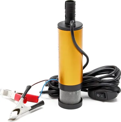 Produktbild von Wiltec Mini Pumpe 12 l/min 8700 U/min 12 V, 19 mm Auslass, Tauchpumpe für Wasser und Dieselöl, mit Ansauggitter zum Ablassen von Flüssigkeit, Entwässerung, Umpumpen
