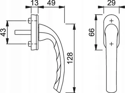Produktbild von Fenstergriff Fenster öffnen FEINZ - Antikgold - Elegantes Design - Hochwertige Verarbeitung - Ideal für Balkontüren