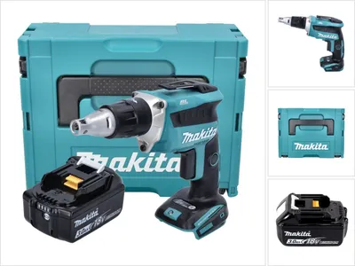Immagine prodotto di Makita DFS 452 F1J 18 V avvitatore a batteria senza spazzole per cartongesso + 1x batteria 3,0 Ah + Makpac - senza caricabatterie