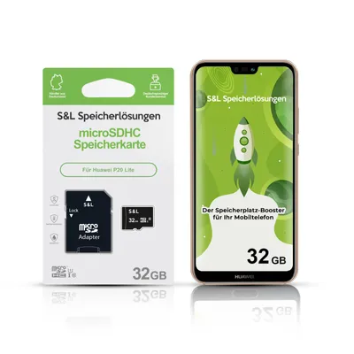 Produktbild von microSD Speicherkarte S&L für Huawei P20 Lite - Speicherkapazität: 32 GB