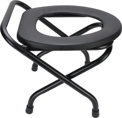 Immagine prodotto di Sedia da toilette pieghevole in ferro, antiscivolo, seduta ergonomica per adulti in viaggio, altezza 30 cm