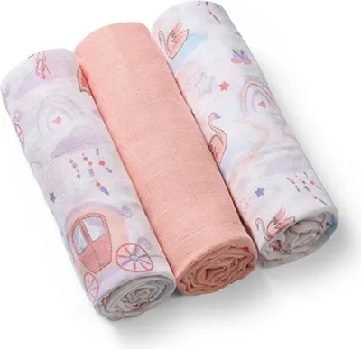 Zdjęcie produktu dla BabyOno Pieluszki muślinowe 3szt - różowe