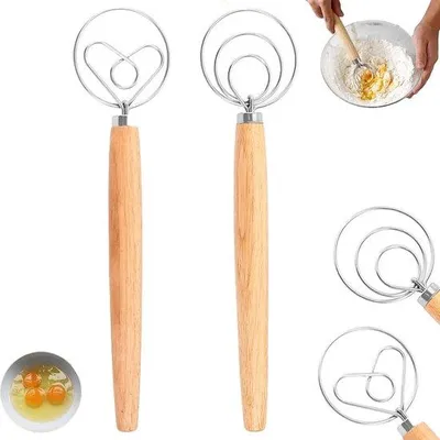 Produktbild von Famanu Set von 2 Dänischen Rührbesen - Edelstahl