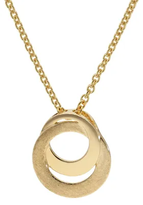 Produktbild von trendor 31193 Anhänger Gold 333/8K Oval Vergoldete Silberkette