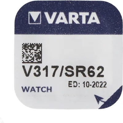 Produktbild von 317, Varta V317, SR62, SR516SW Knopfzelle für Uhren etc.