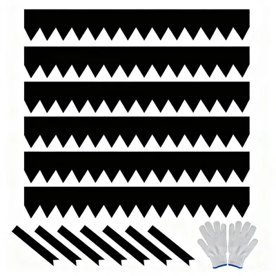 Immagine prodotto di Bordatura per prato in metallo - Set da 6 pezzi per delimitare aiuole - Acciaio zincato - Flessibile, con picchetti per l'ancoraggio al terreno - 102x20 cm