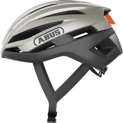 Produktbild von ABUS Rennradhelm StormChaser ACE - leichter Fahrradhelm für Radrennen, Gravelbike-Touren und Cyclocross - für Damen und Herren - Größe L, lunar silver