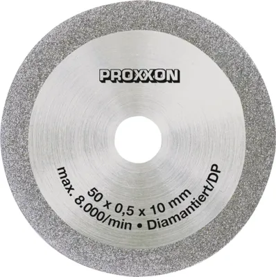 A close-up, top-down view of a diamond-coated cutting disc.