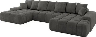 Produktbild von ALTDECOR Ecksofa mit Schlaffunktion und Bettkasten ENSI-U - 353x164x69 cmDunkelgrau - Corner Sofa Eckcouch Couch U-Form universal, links/rechts angeordnet Schlafcouch Ausziehbar Wohnlandschaft