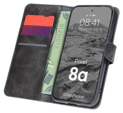 Produktbild von Bizon Case Pocket Google Pixel 8a schwarz