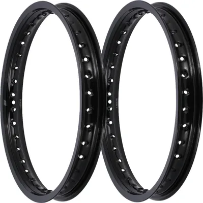 Immagine prodotto di Set: 2 cerchi 1.6 x 16" cerchio in alluminio nero anodizzato - per Simson S50, S51, KR51 Schwalbe, SR4