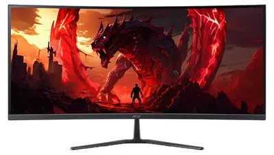 Produktbild von Acer Nitro ED0 ED340CUR W0bmiipx, 86,4 cm (34"), 3440 x 1440 Pixel, UltraWide Quad HD, LCD, 5 ms, Schwarz