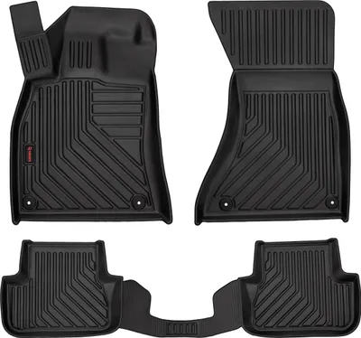 Produktbild von 3D Gummimatten passend für Audi A4 B8 limousine, kombi, avant, allroad (2007-2015) – Schwarz, hoher Rand, 4-tlg Set