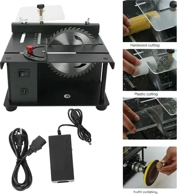 Zdjęcie produktu dla Mini piła stołowa, moc 200 W, regulowana głębokość cięcia 35 mm, Mini piła stołowa, EU