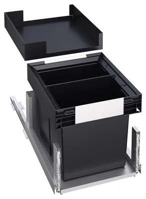 Zdjęcie produktu dla BLANCO SELECT II 40/2 Kombi wbudowany kosz na śmieci Liczba komór 2 13 litrów czarny 527854