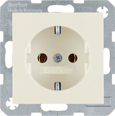 Produktbild von Hager 47438982, Typ F, Weiß, Kunststoff, Thermoplast, 250 V, 16 A, 50 - 60
