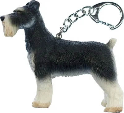 Produktbild von Hund Schlüsselanhänger Miniblings Schnauzer Schlüsselring Tier Haustiere 70mm