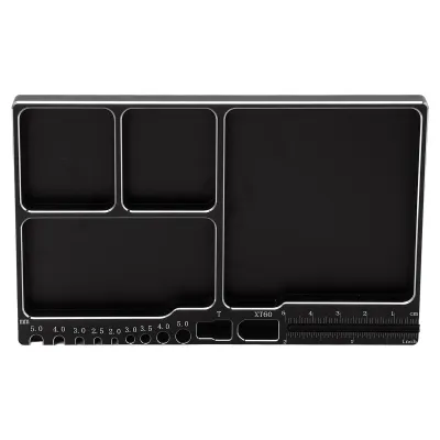 Imagen del producto de Bandeja magnética para tornillos, bandeja magnética para piezas, bandeja magnética para la reparación de vehículos a control remoto, bandeja para herramientas de reparación de vehículos a control remoto, bandeja magnética para tornillos, kit de herramientas para vehículos a control remoto