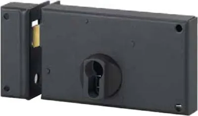 Obrázok produktu pre Zámok na povrch pre profilovú vložku s háčikom 140x83 mm THIRARD - ľavý - 8128