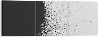 Produktbild von Bild auf Leinwand - Leinwandbild - 3 Teile - Abstraktion Schwarzweiß Geometrie - 150x50cm - Wand Bild - Wanddeko - Wandbilder - Leinwanddruck - Bilder - Wanddekoration - Leinwand bilder CA150x50-4922