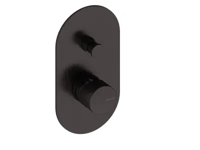 Produktbild von SANYCCES LOOP K Unterputz 2-Wege-Dusch-Brausebatterie mit Unterputz-Einbaukörper, schwarz metallisch