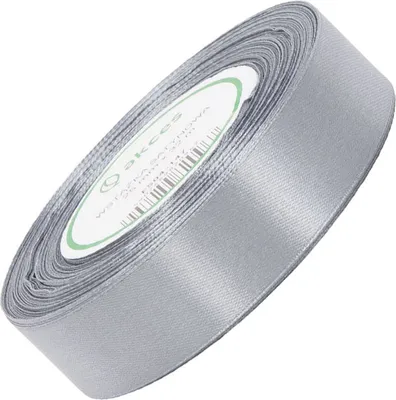 Immagine prodotto di NASTRO SATIN 6mm/32m SCHLEIFENBAND Nastro regalo Nastro decorativo - argento scuro