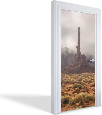 Produktbild von Türaufkleber Innentüren Selbstklebende Kreativ Wandsticker - Felsmonolith in der Wüste - 95 x 205 cm
