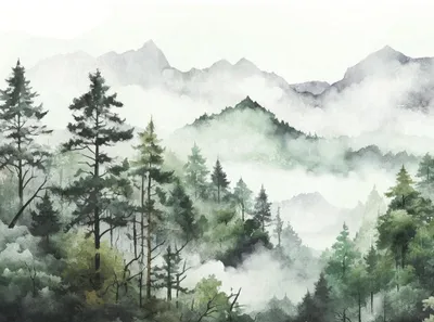 Fototapete Natur, Grün/Weiß/Grau, Vlies, 2,80x3,71m