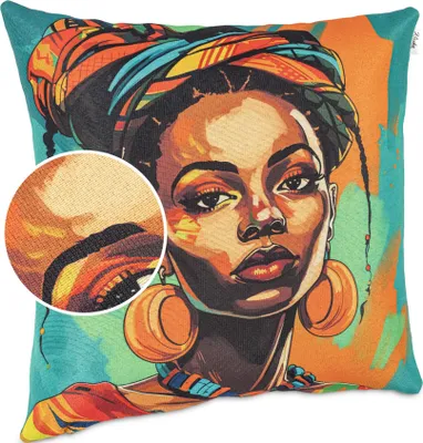 Produktbild von Dekokissen 40x40cm Kissenhülle ohne Füllung Designer Kissenbezug mit Reißverschluss Sisay Gobelin bunt
