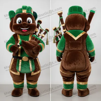 Immagine prodotto di Costume MASTICOT Gonfiabile Bagpipe Verde Smeraldo con Spalline Larghe