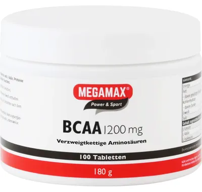 Immagine prodotto di MEGAMAX Power & Sport BCAA 1200 mg in compresse, 100 compresse