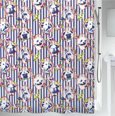 Produktbild von Spirella Duschvorhang Motive, vers. Designs Farbe: Superhero blue-red
