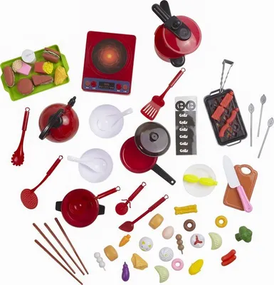 Produktbild von Buzz - Küche Zubehör Spielzeug - Zutaten - Küchenutensilien - Herd - Essen und Trinken - Kochen - Spielzeugküche - Küchenset - Küchenergänzung