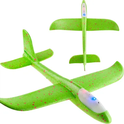 Productafbeelding van Tg56682-2 Groot Styrofoam Vlieger, 49Cm, Met Led-Verlichting, Groen