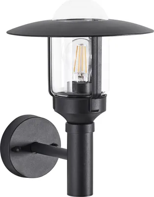 Produktbild von BELIANI Außenwandleuchte Schwarz aus Metall Außenbeleuchtung Gartenbeleuchtung Wandlampe Outdoor Modernes Design für Garten