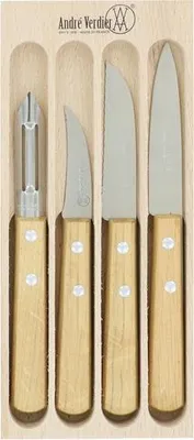 Produktbild von Laguiole André Verdier Küchenmesser-Set - 4-teilig - Holz/Edelstahl - Französische  Laguiole André Verdier Küchenmesser-Set - 4-teilig - Holz/Edelstahl - Französische
