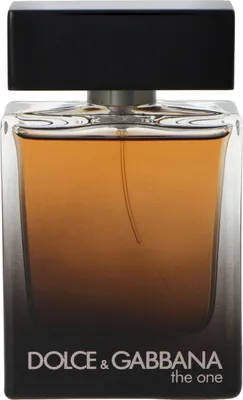 A close-up studio shot of a Dolce & Gabbana 'The One' for Men Eau de Parfum bottle.