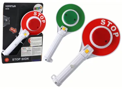 Produktbild von Leantoys Polizei-Lolli für Kinder, doppelseitige Ampel
