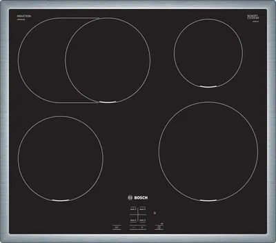 Produktbild von Bosch Serie 4 NIF645CB5E, Schwarz, Edelstahl, Integriert, 58 cm, Zonen-Induktionskochfeld, Glaskeramik, 4 Zone(n)