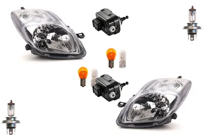 Produktbild von Scheinwerfer passend für Toyota Yaris XP9 12/08- Leuc. Links Rechts + Stellmotor 8566152010 26056AX600 811700D330 811300D330 Johns